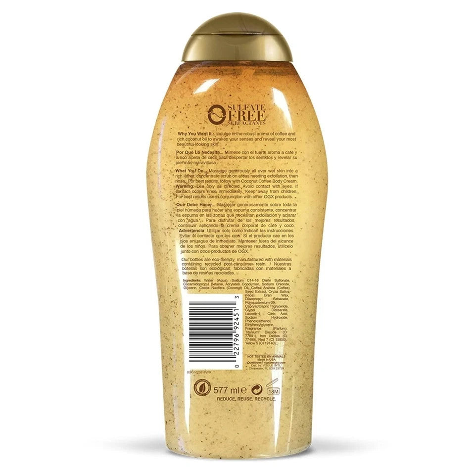 OGX Coconut Coffee Body Wash & Exfoliating Scrub - 19.5oz