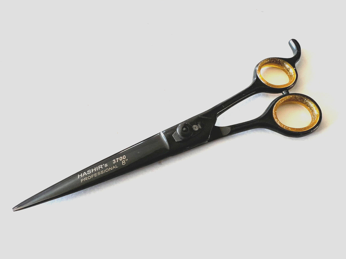 8-Inch German Stainless Steel Barber Scissors Shears Black - Professional Haircut Tools