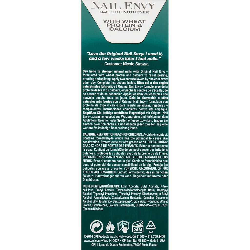 OPI Nail Envy Nail Strengthener - Maximum Strength Formula, 0.5 Fl Oz