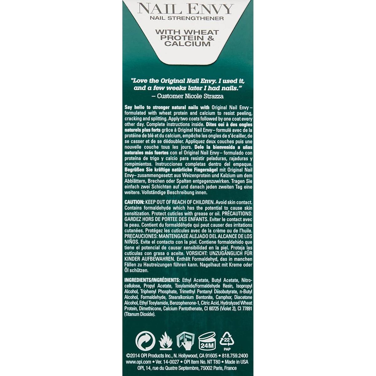 OPI Nail Envy Nail Strengthener - Maximum Strength Formula, 0.5 Fl Oz