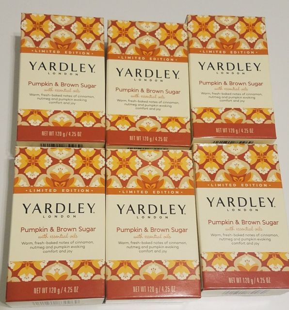 Yardley Pumpkin & Brown Sugar Soap Set - Limited Edition 6 Bars, Paraben & SLS Free