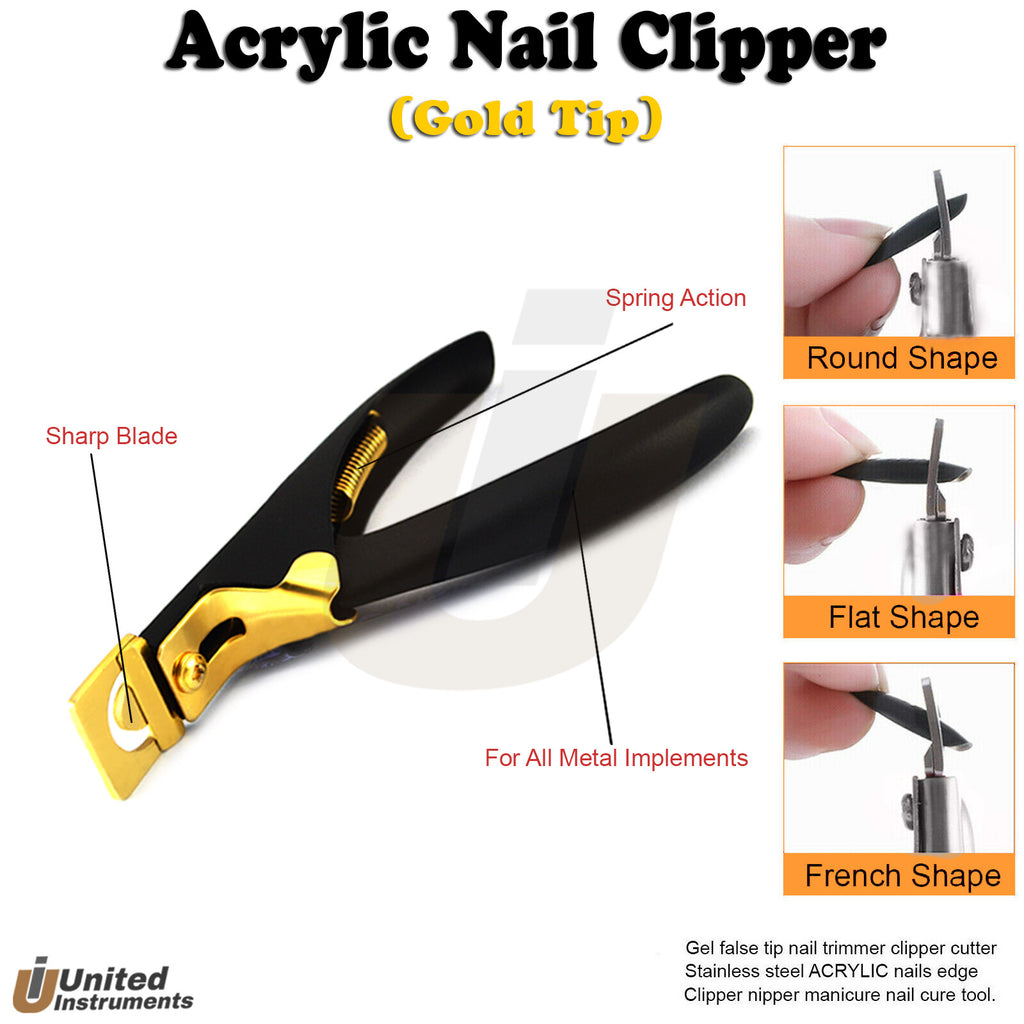 Professional Acrylic False Nail Clipper for Nail Art & Tip Cutting