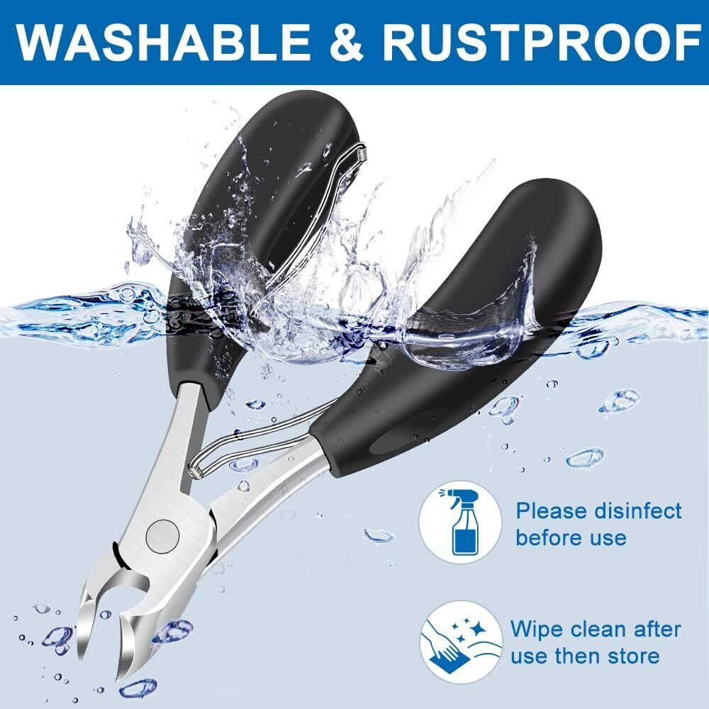 Heavy Duty Toenail Clippers for Thick & Ingrown Nails - Elderly Foot Care