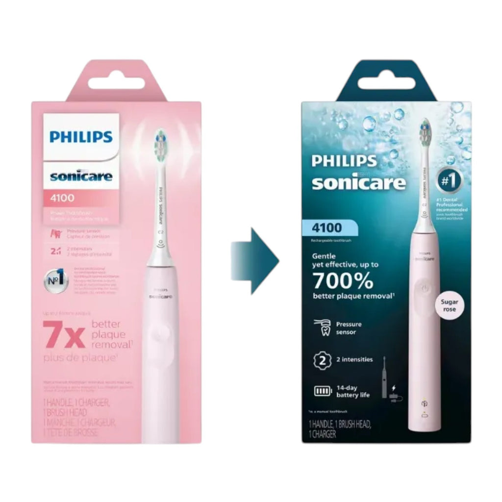 Rechargeable Sonic Toothbrush 4100 Series Pink with Plaque Control