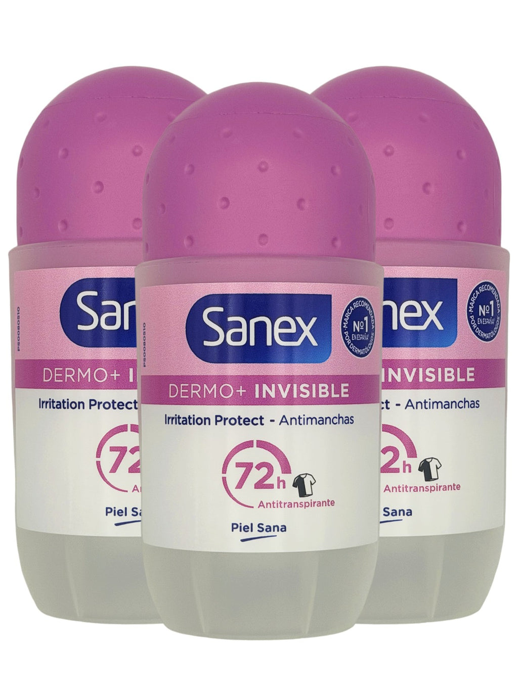 Sanex Zero Dermo Invisible Anti-Irritant Deodorant Pack of 3 - 72 Hr Protection