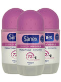 Sanex Zero Dermo Invisible Anti-Irritant Deodorant Pack of 3 - 72 Hr Protection