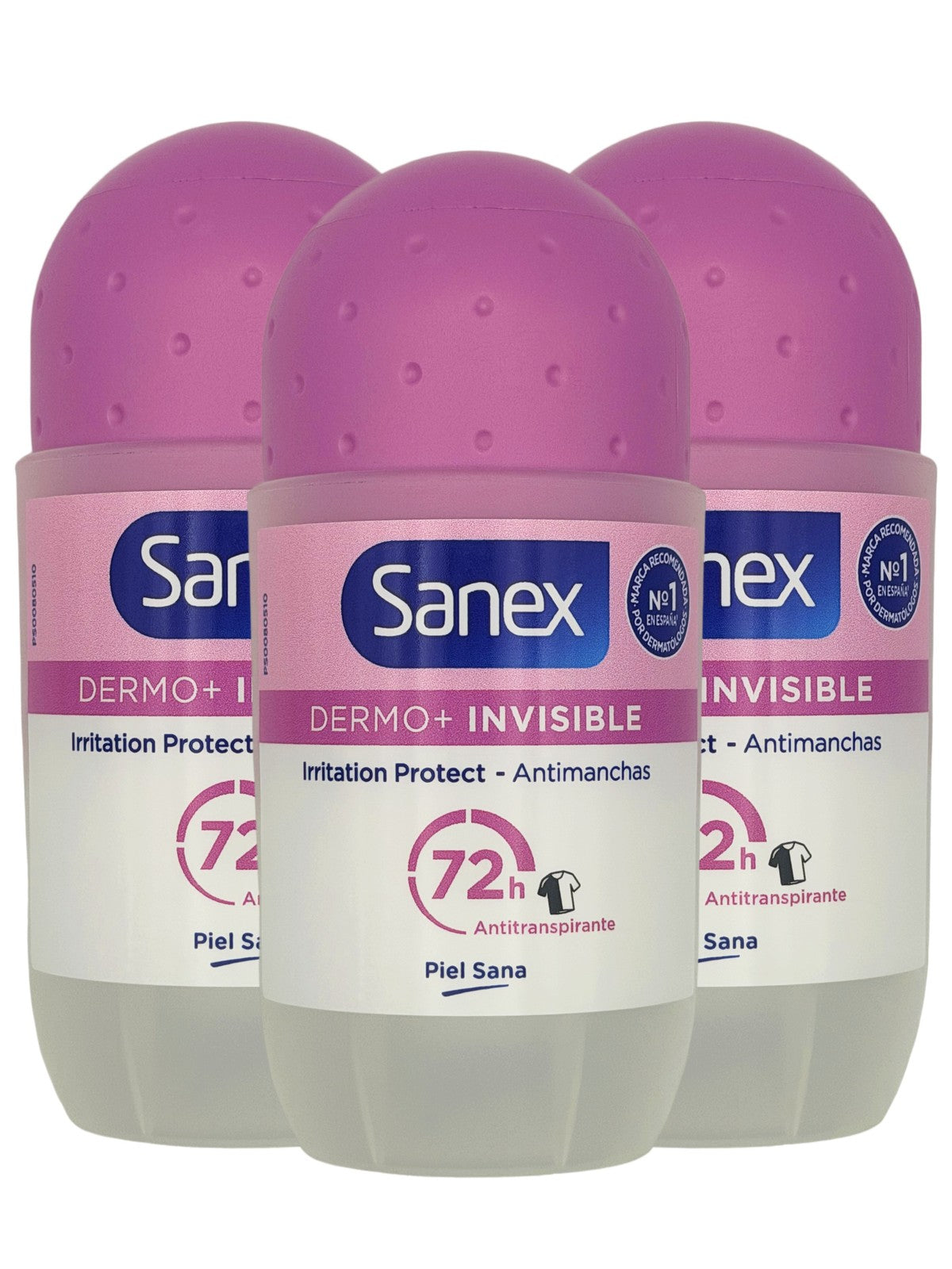 Sanex Zero Dermo Invisible Anti-Irritant Deodorant Pack of 3 - 72 Hr Protection
