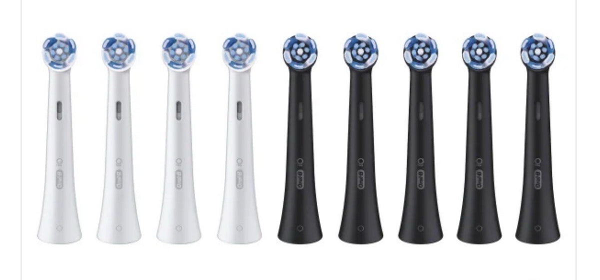 Oral-B iO Deep Clean Toothbrush Replacement Heads 9-Pack - Black & White