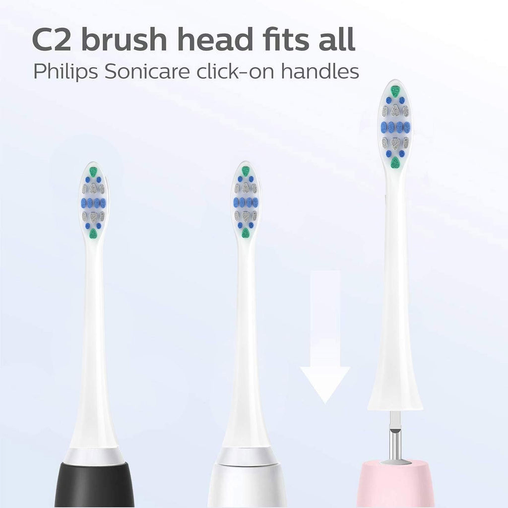 Replacement Toothbrush Heads for Philips Sonicare - 16 Pack, Compatible with Snap-On Handles