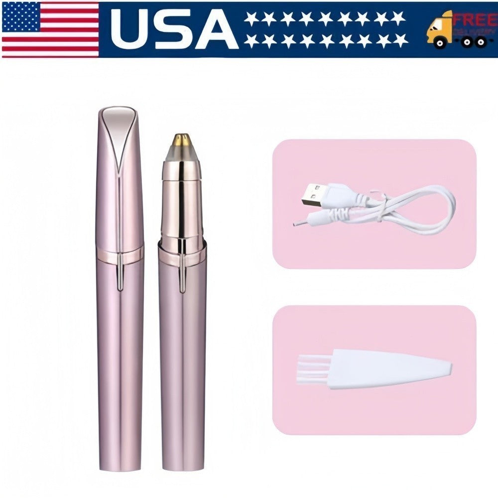 Women's Facial Hair Remover & Eyebrow Trimmer - Electric Epilator with LED Light