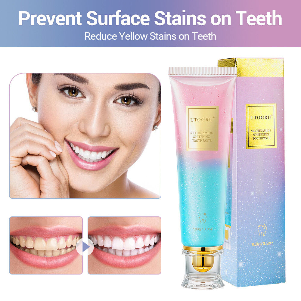 Niacinamide Whitening Toothpaste 100g - Enamel Safe & Fresh Breath Oral Care