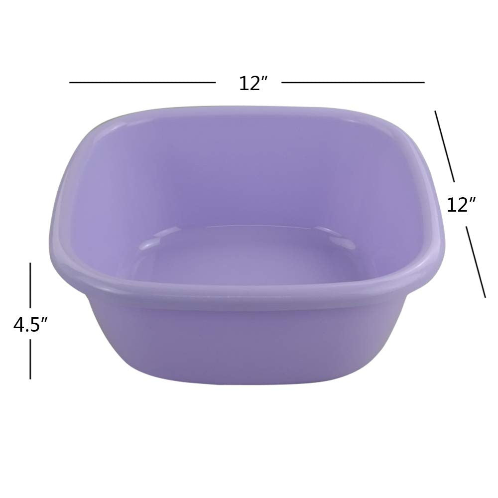 12 Qt Plastic Wash Basin Tubs Set of 3 Commercial Dish Tubs White