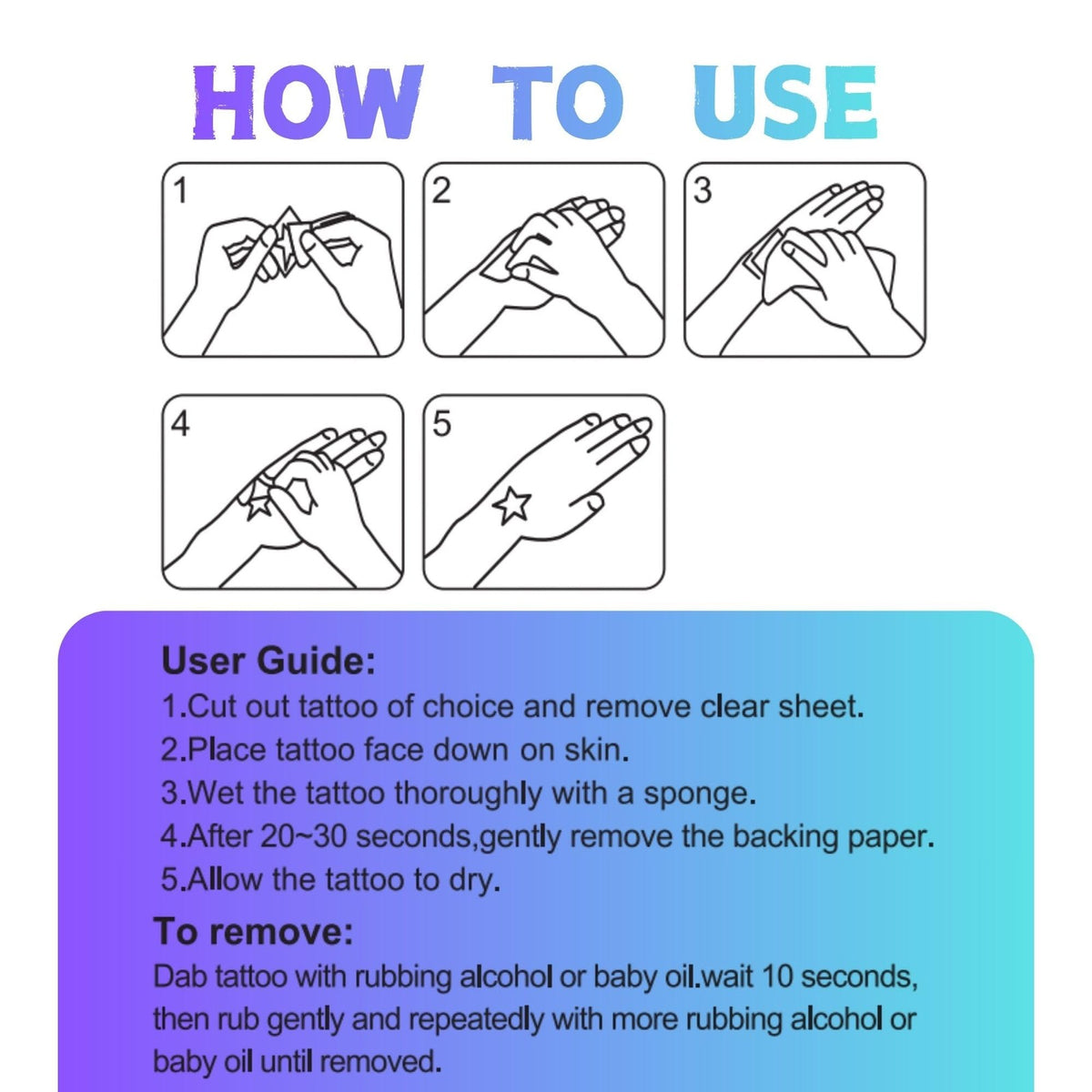 Iridescent Demon Mark Temporary Tattoos – 50 Count K-Style Fashion Drag Look