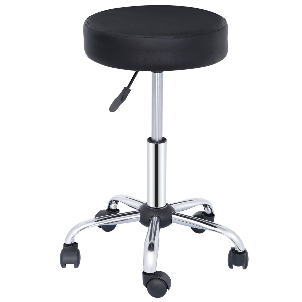 Adjustable Hydraulic Salon & Tattoo Chair Stools 2-Pack with Swivel Wheels
