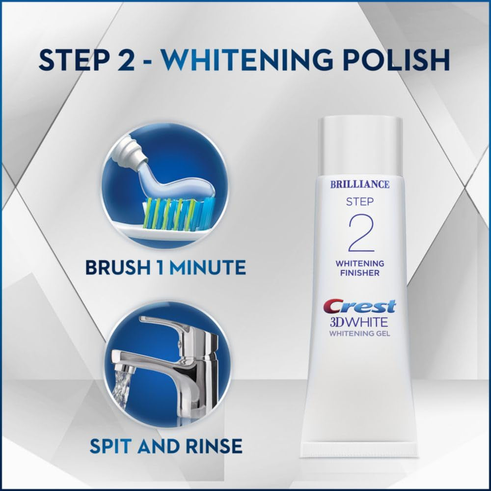 Crest 3D White Brilliance Whitening Kit with Deep Cleansing Toothpaste & Finisher