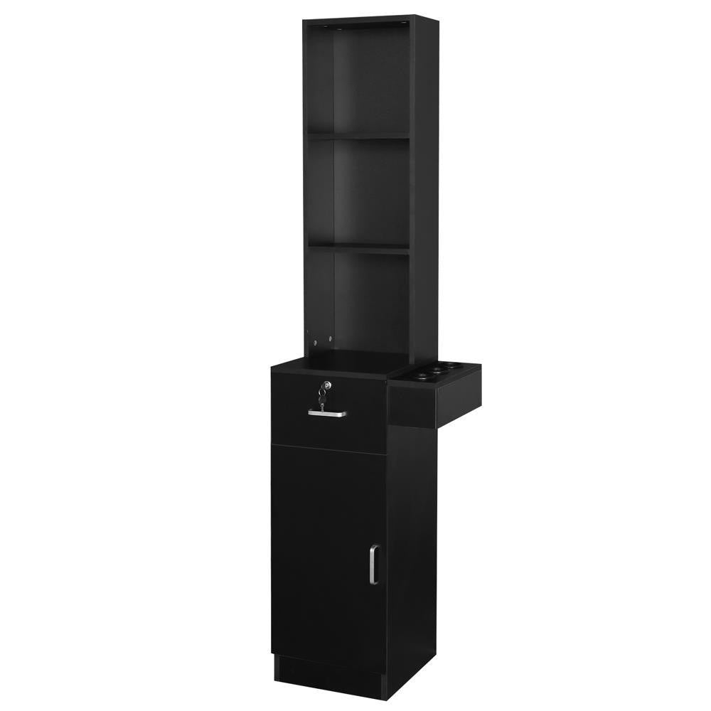 Wall Mount Hairdressing Salon Station with Lockable Drawers & Shelves