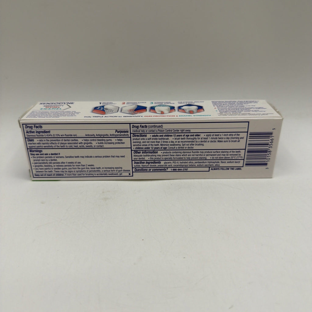 Sensodyne Toothpaste for Sensitive Gums & Enamel Mint 3.4oz