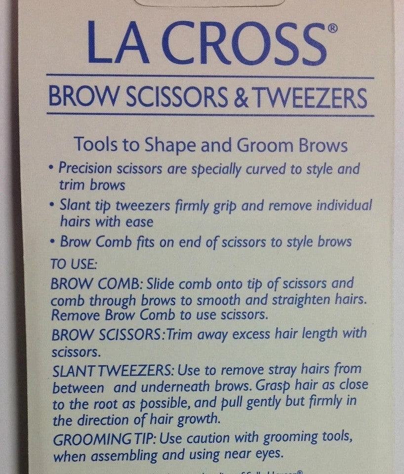 (3 Pack) Brow Scissors & Tweezers Set - Precision Grooming Tools for Eyebrow Shaping