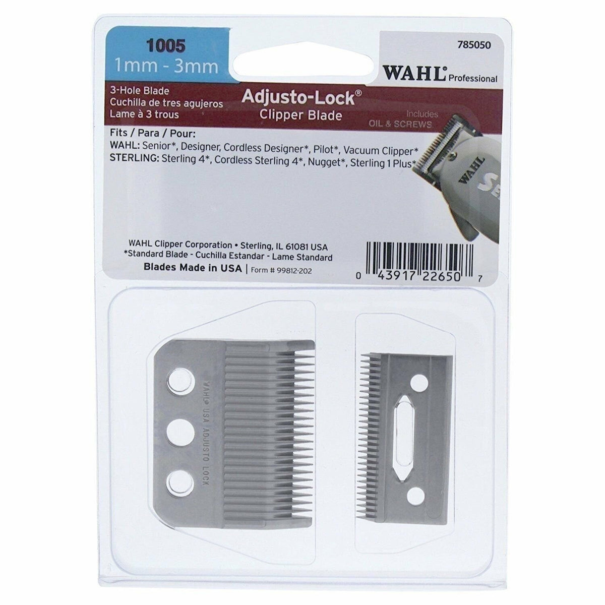 Professional Clipper Blade for Wahl Clippers 1-3mm Adjustable Locking