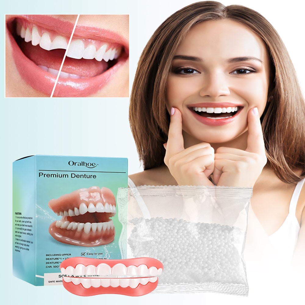 Silicone Denture Repair Kit for Upper & Lower Teeth - DIY Teeth Glue Set