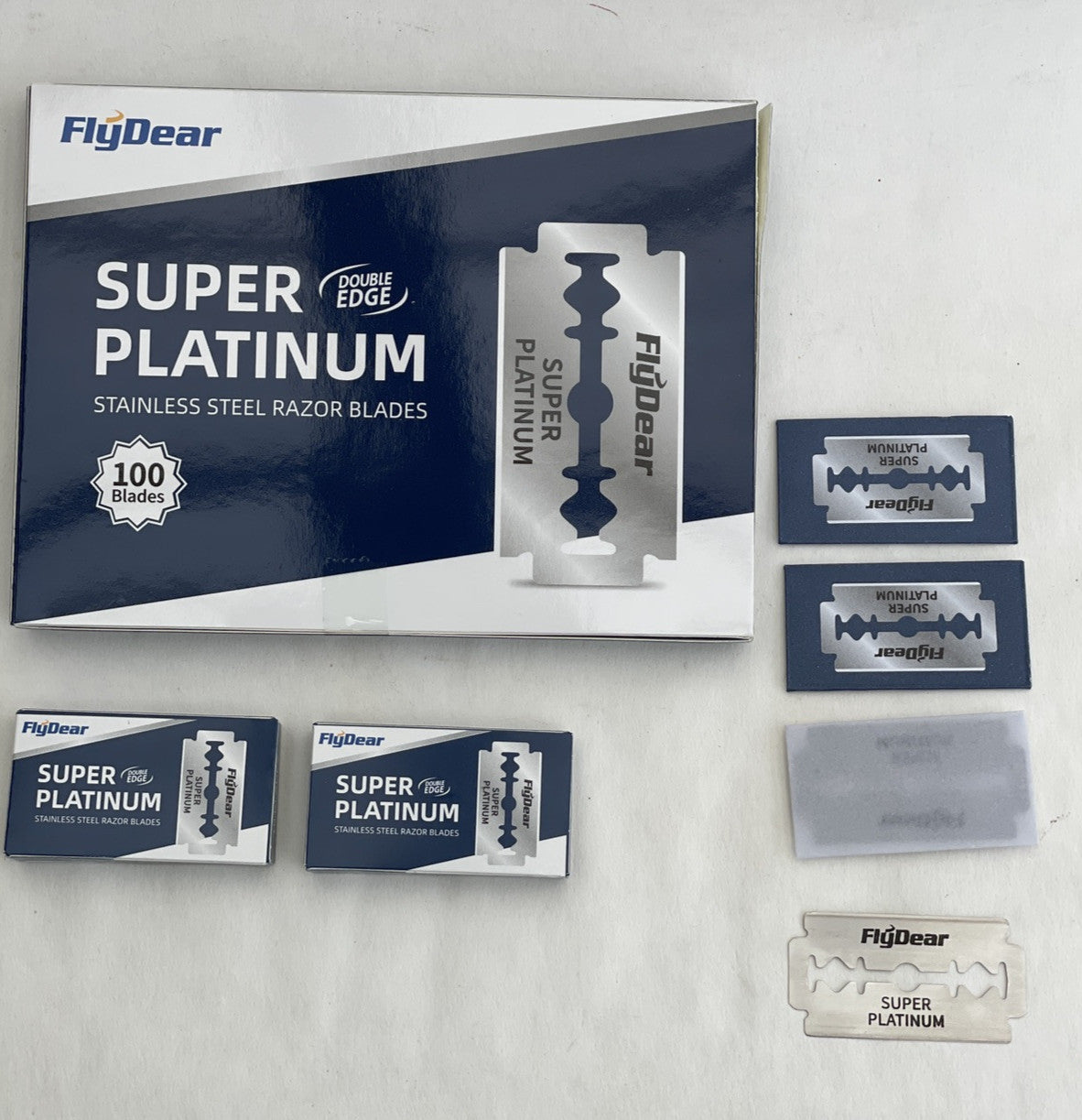 Double Edge Razor Blades - 100 Pack Stainless Steel Safety Blades for Shaving