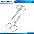 Stainless Steel Eyebrow Nose & Beard Grooming Scissors Set - Fine Precision