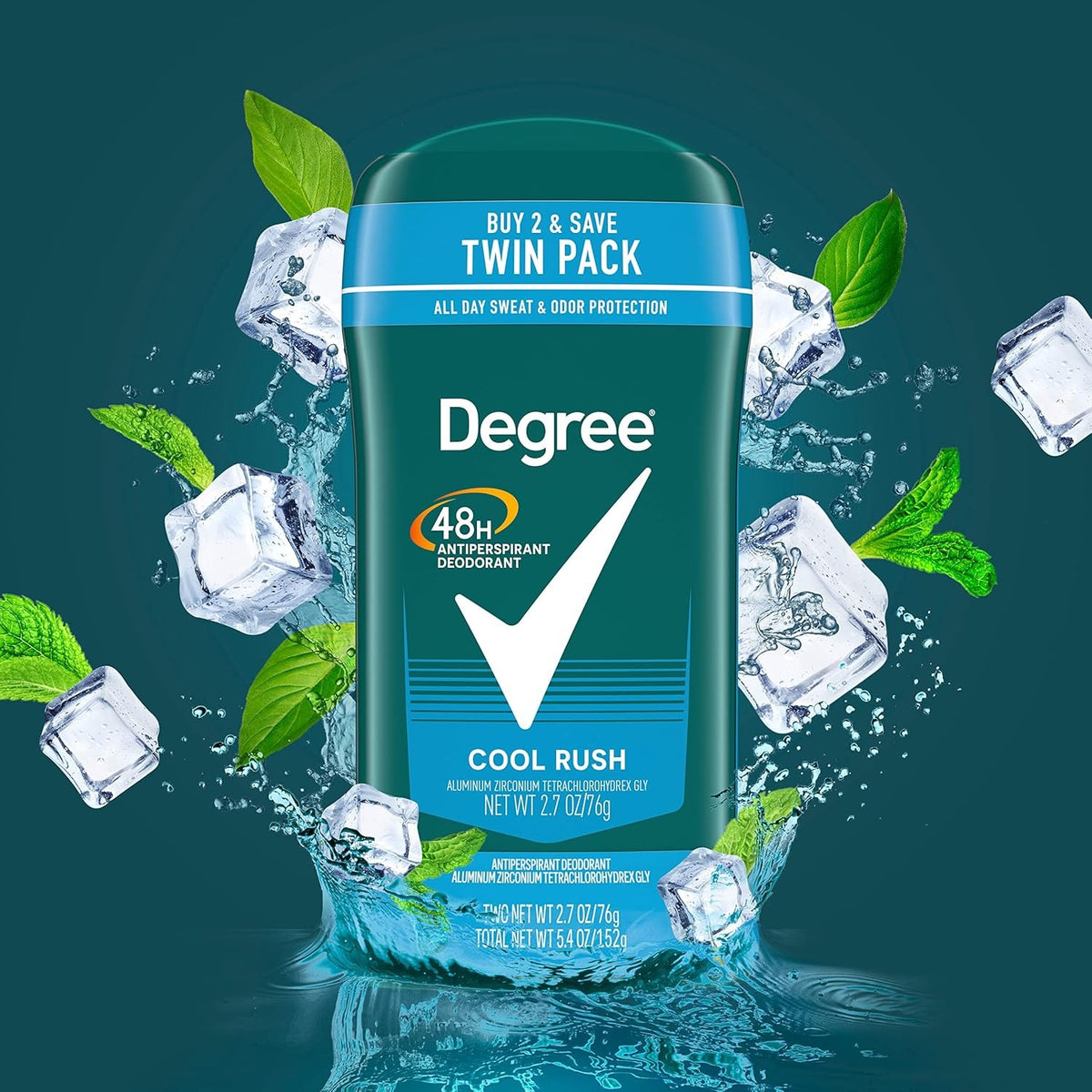 Men's Antiperspirant Deodorant Stick - 48H Fresh Sport Protection 2.7 oz 2 Pack