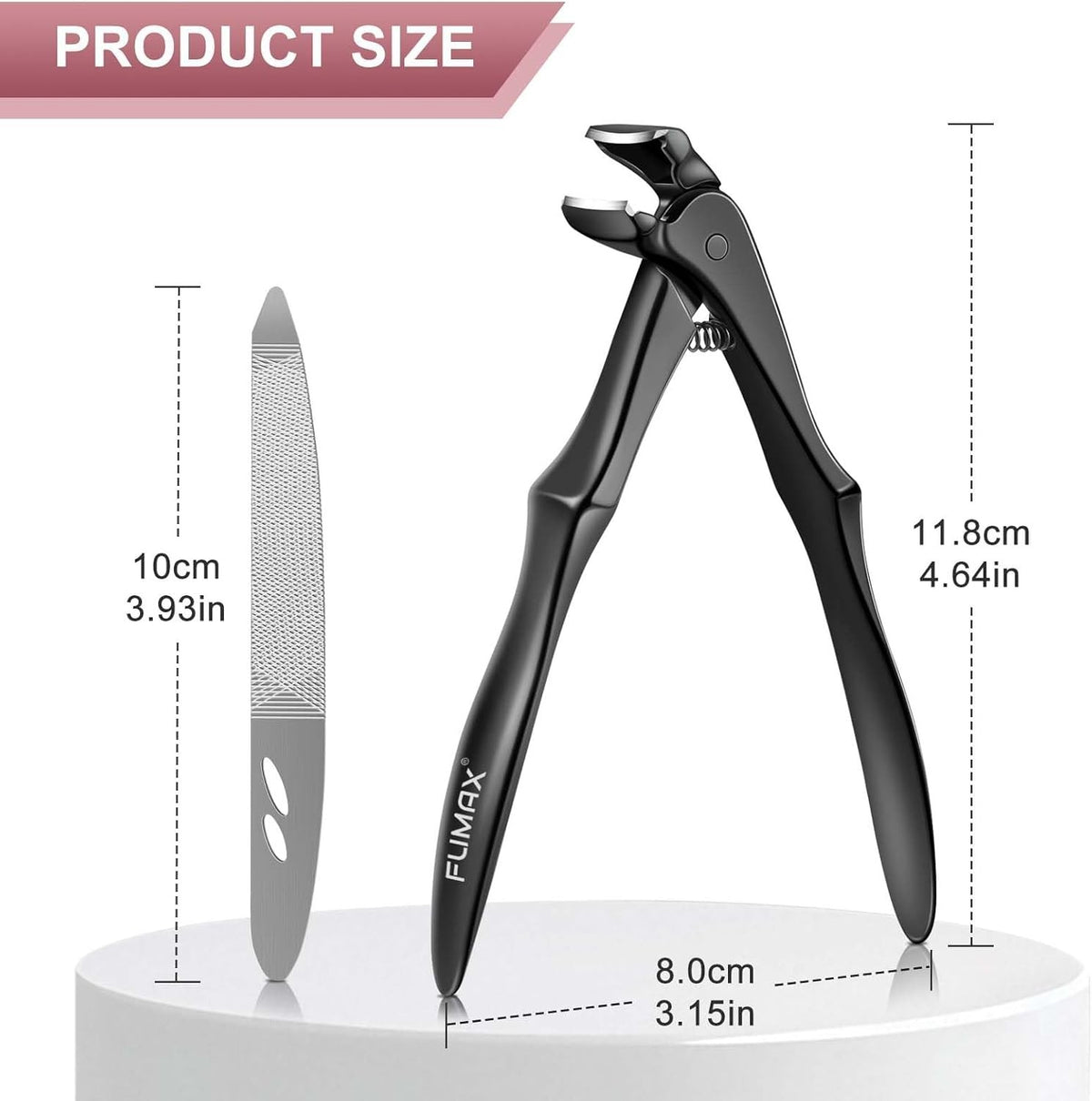 Heavy-Duty Toenail Clippers for Seniors & Men - Large Handle Thick Nail Trim