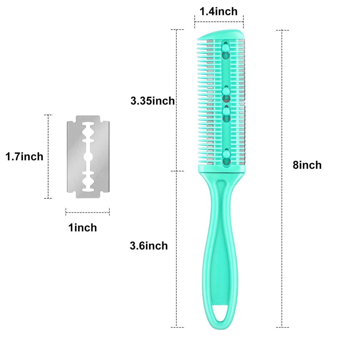 Hair Cutting Comb Set with Double-Edge Thinning and Cutting Combs
