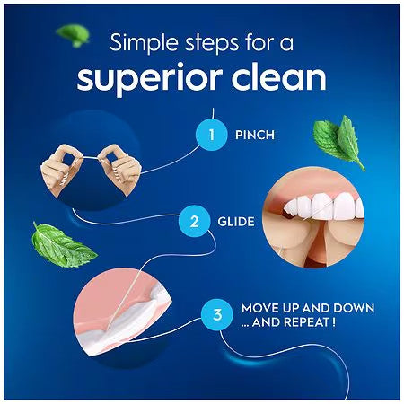 Dental Floss Pack of 12 - 50M Mint Shred-Resistant Oral Care