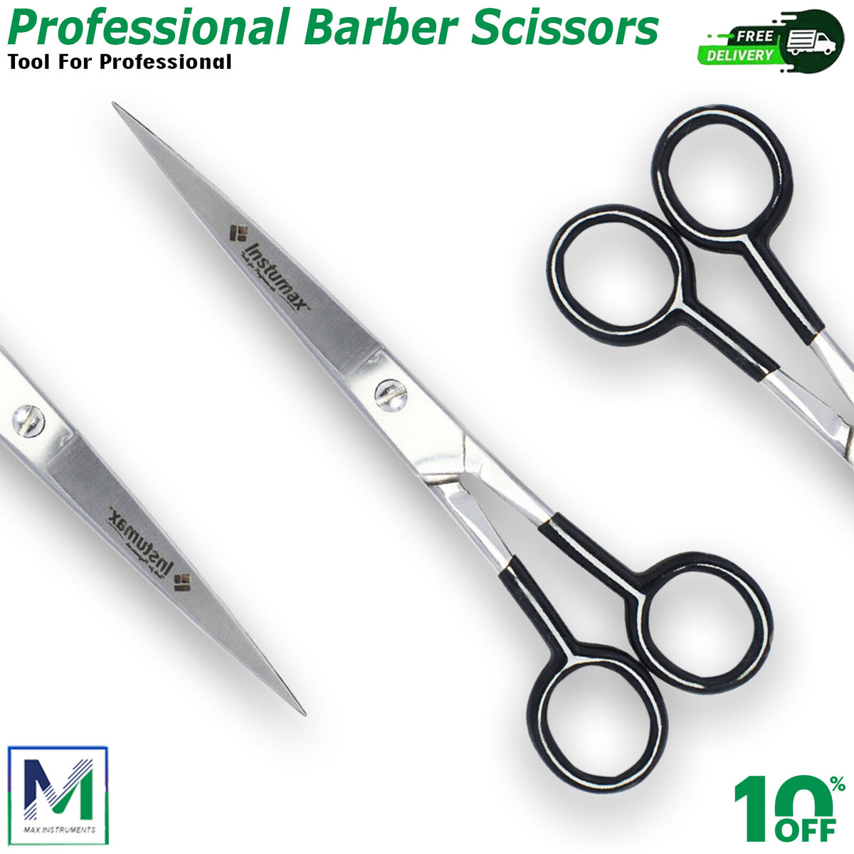 Professional Barber Hair Cutting Scissors for Salons & Stylists