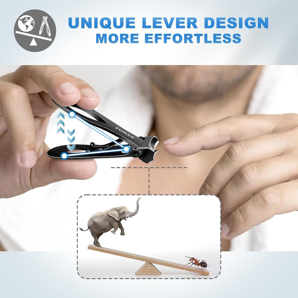 Heavy Duty Large Toenail Clippers for Seniors Thick Nails Ergonomic Handle