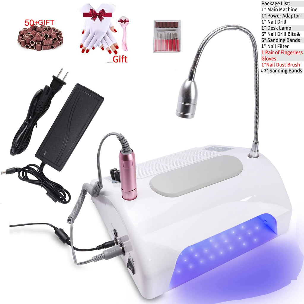 Oskade 40W Nail Dust Collector & UV LED Lamp - Multi-Function Nail Art Station