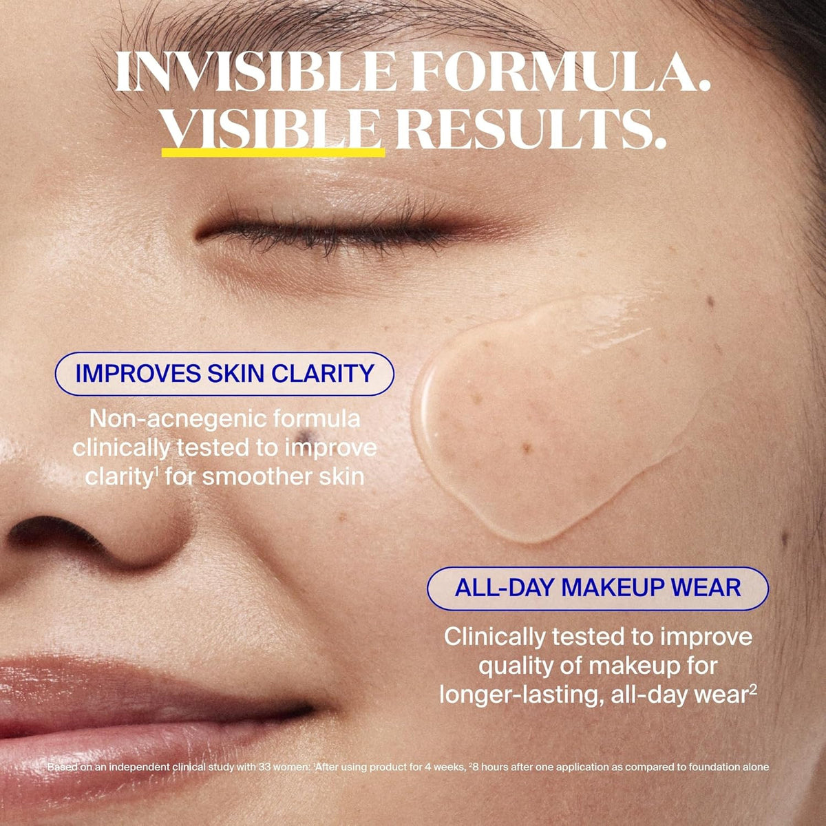 Invisible Broad Spectrum SPF 50 Sunscreen & Makeup Primer - Clear, Weightless, all Skin Types