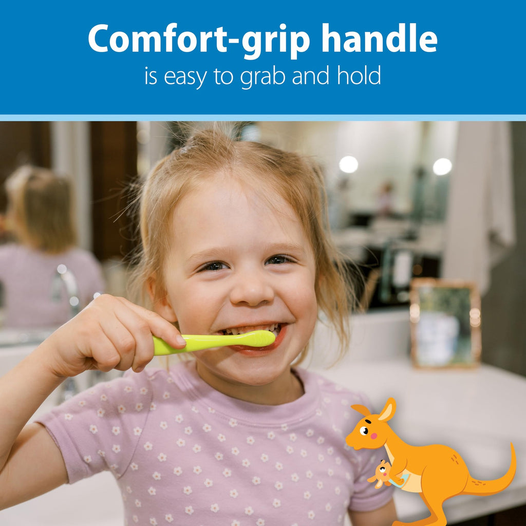 Infant-to-Toddler Training Toothbrush Set - 4 Pack, Soft Bristles, BPA Free, Fun Colors