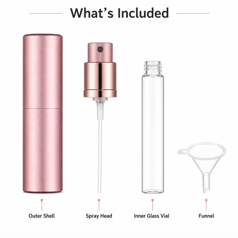 20ml Refillable Travel Perfume Spray Bottle with Funnel - Mini Portable Fragrance Atomizer