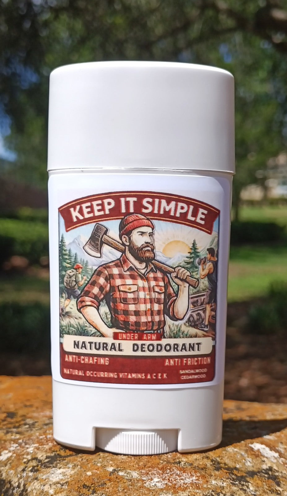Natural Men's Deodorant Non-Staining Aluminum-Free Odor Protection 2 Pack