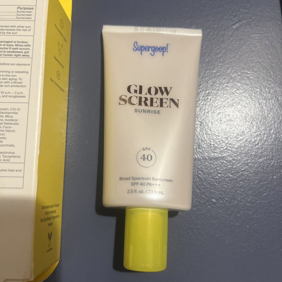 SPF 40 Sunscreen with Glow Effect - Sunrise Shade, 2.5 Oz