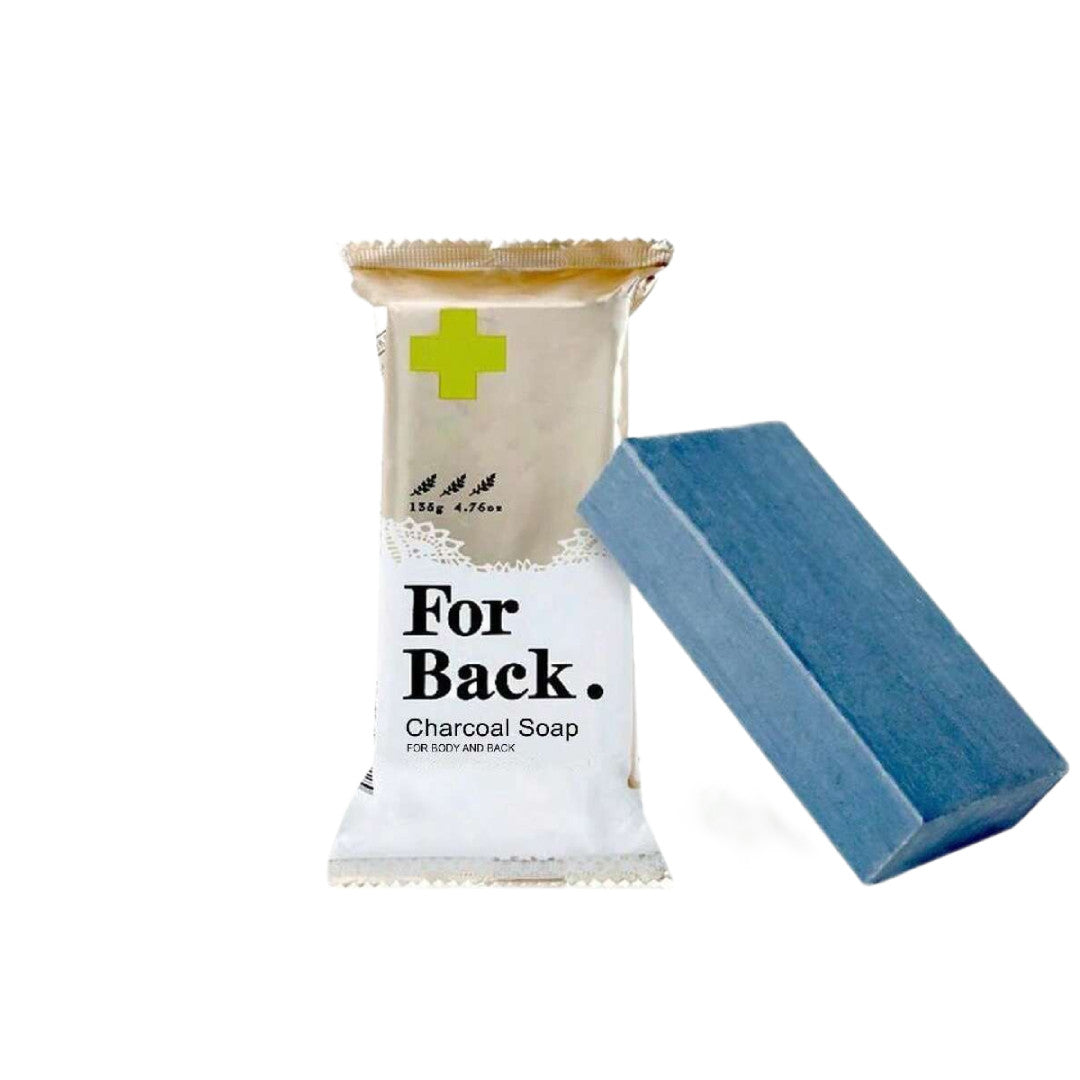 Medicated Charcoal Body & Back Acne Soap Bars - Pelican Japanese 135g x2