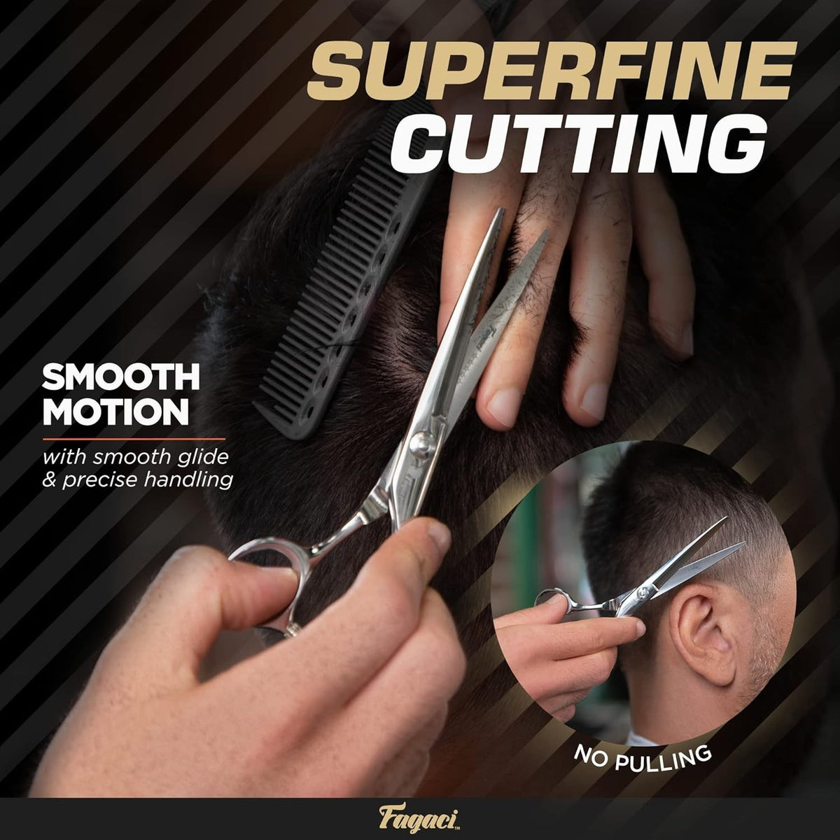 6-Inch Ergonomic Hair Cutting Shears - Precision 440C Steel Scissors for Hair Styling