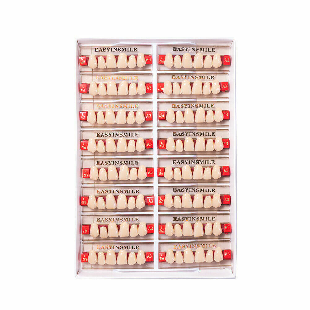 Complete Dental Denture Teeth Set Acrylic Resin Full Upper & Lower A1/A2/A3