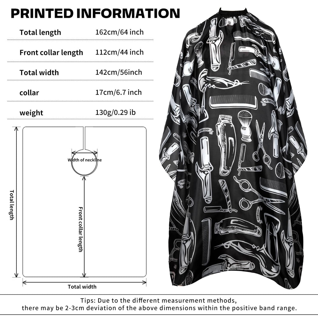 Large Waterproof Barber Hair Cutting Cape Salon Cape for Men & Adults