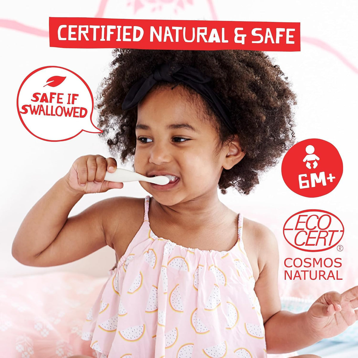 Kids Natural Toothpaste with Strawberry & Blueberry Flavors - Fluoride-Free 1.76 Oz Pack of 2