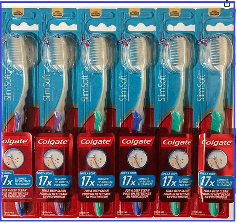 6-Pack Extra Soft Toothbrushes with Compact Head for Sensitive Teeth