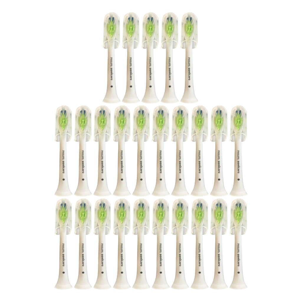 Genuine Philips Sonicare DiamondClean White Brush Heads - 25 Pack, No Box