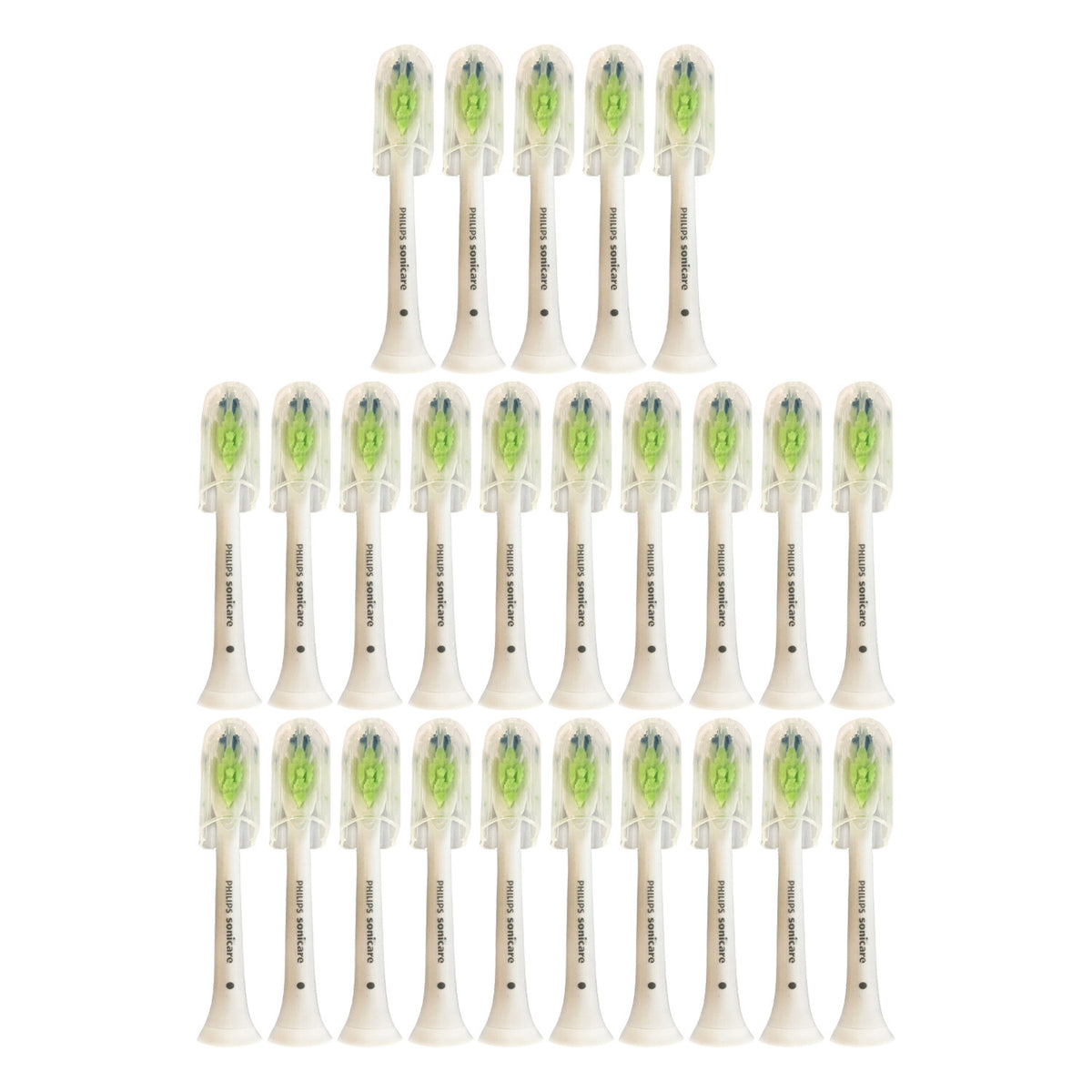 Genuine Philips Sonicare DiamondClean White Brush Heads - 25 Pack, No Box
