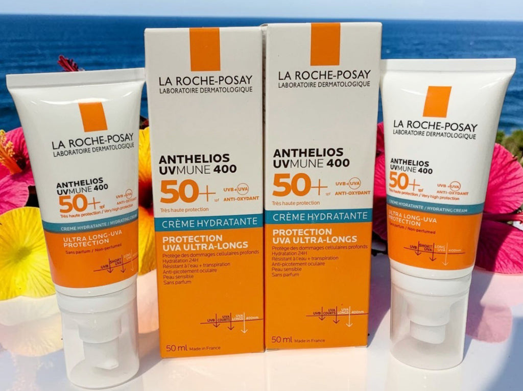Moisturizing Sunscreen SPF 50+ with UVA Protection - Hydrating Cream for Sensitive Skin - 50ml Set of 2