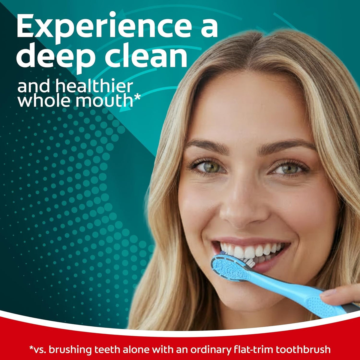 Electric Toothbrush 360 Vibrate Deep Clean Battery-Powered Medium Bristles