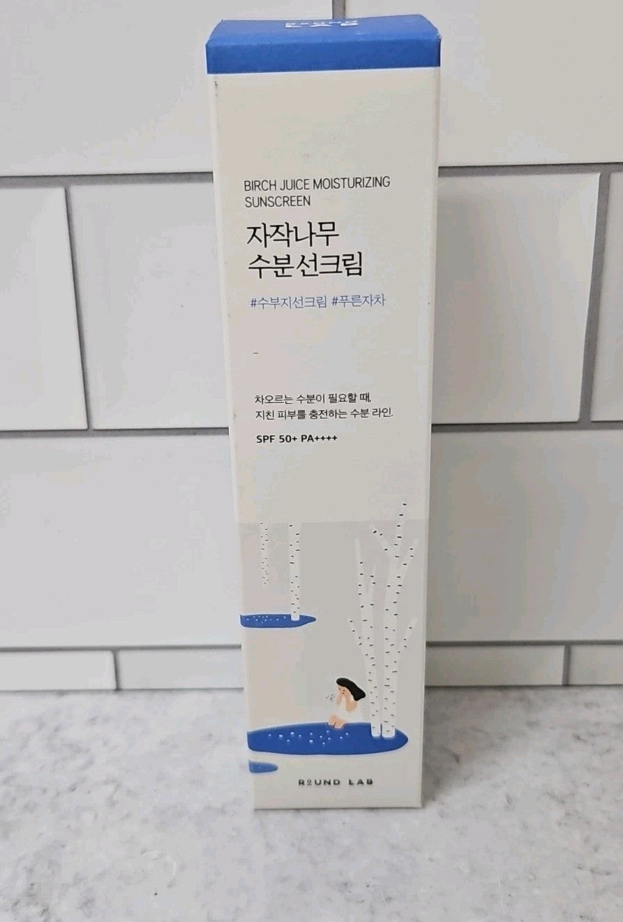 Round Lab Birch Juice Moisturizing SPF50+ Sun Cream 1.7 Oz - Hydrating, Broad Spectrum