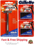 Gillette Trac II Razor Blade Refills & Handle Set - Non-Lubricant Twin Blades